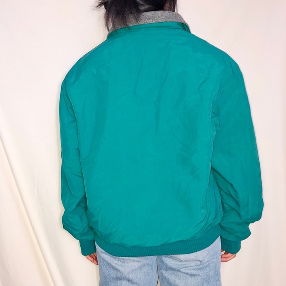 Vintage Eddie Bauer Teal Nylon Fleece Lined Insula - Picture 5 of 6